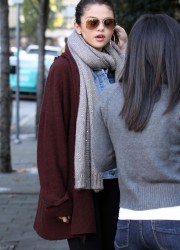 Selena Gomez Buying Flowers