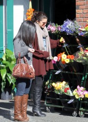 Selena Gomez Buying Flowers