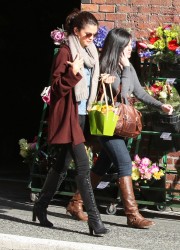 Selena Gomez Buying Flowers