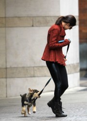 Selena Gomez Walking with Her Puppy