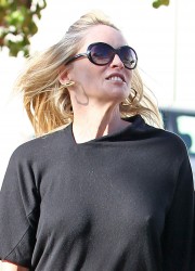 Sharon Stone at The Tavern Restaurant in Brentwood