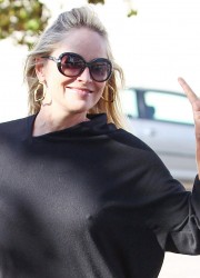 Sharon Stone at The Tavern Restaurant in Brentwood