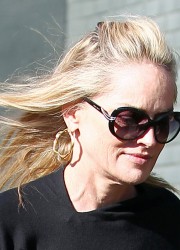 Sharon Stone at The Tavern Restaurant in Brentwood