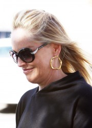 Sharon Stone at The Tavern Restaurant in Brentwood