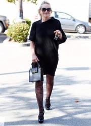 Sharon Stone at The Tavern Restaurant in Brentwood