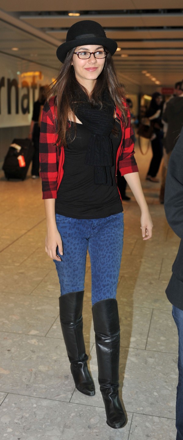 Victoria Justice at Heathrow