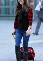 Victoria Justice at Heathrow