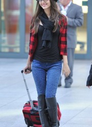 Victoria Justice at Heathrow