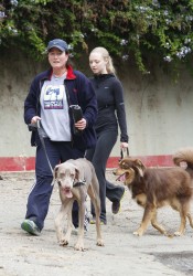Amanda Seyfried Walks Her Dog
