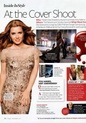 Amy Adams Covers InStyle Magazine December 2011 Issue