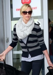 Charlize Theron Arriving at JFK Airport