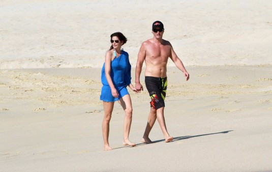 Cindy Crawford on the Beach in Los Cabos