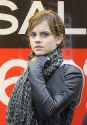 Emma Watson Leaving a Screening of The Rum Diary in Oxford