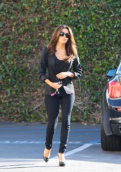 Actress Eva Longoria Leaving the Ken Paves Salon in Beverly Hills