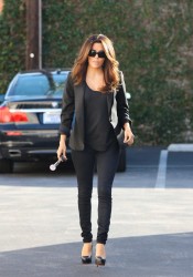 Actress Eva Longoria Leaving the Ken Paves Salon in Beverly Hills