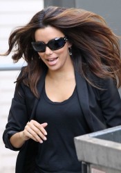 Actress Eva Longoria Leaving the Ken Paves Salon in Beverly Hills
