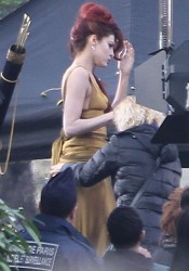 Eva Mendes On Set of Holly Motors in Paris