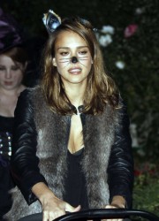 Jessica Alba Cleavy at Hot Halloween Costume
