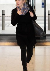 Kate Winslet Arrives at Heathrow Airport