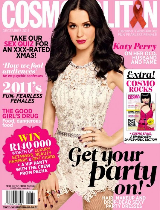 Katy Perry Covers Cosmopolitan South Africa December 2011 Issue