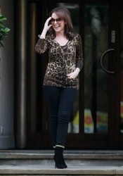 Kylie Minogue Arriving at Abbey Road Studios in London
