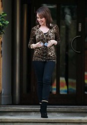 Kylie Minogue Arriving at Abbey Road Studios in London