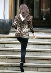 Kylie Minogue Arriving at Abbey Road Studios in London