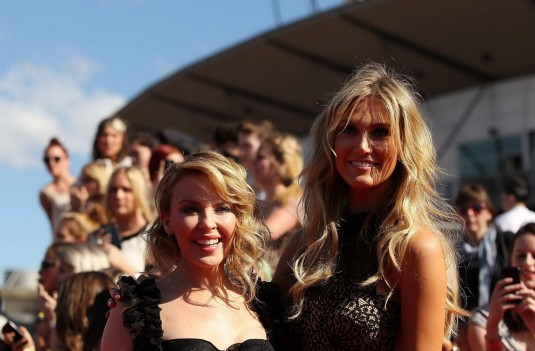 Kylie Minogue and Delta Goodrem Arrives ARIA Awards In Sydney