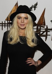 Lindsay Lohan Attends the Lana Gomez Art Show
