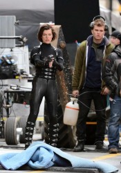 Milla Jovovich on set of Resident Evil: Retribution