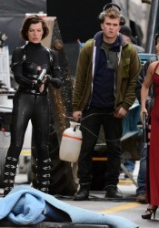 Milla Jovovich on set of Resident Evil: Retribution