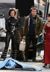 Milla Jovovich on set of Resident Evil: Retribution