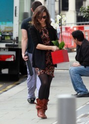 Pippa Middleton in Short Dress Out in London