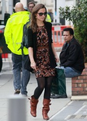 Pippa Middleton in Short Dress Out in London