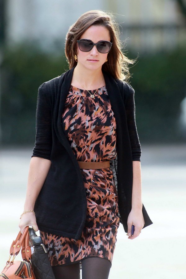 Pippa Middleton in Short Dress Out in London