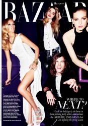 Rosie Huntington-Whiteley and Toni Garrn - Harper's Bazaar Magazine US December 2011