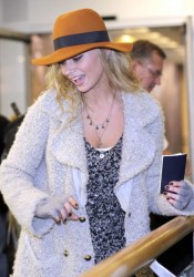 Alyson Michalka Arriving at the Vancouver International Airport