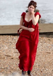 Gemma Arterton Cleavy On The Set of Byzantium