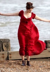 Gemma Arterton Cleavy On The Set of Byzantium