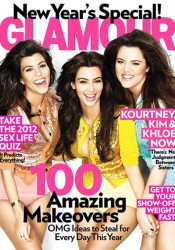 Kim, Kourtney & Khloe Kardashian Covers Glamour Magazine