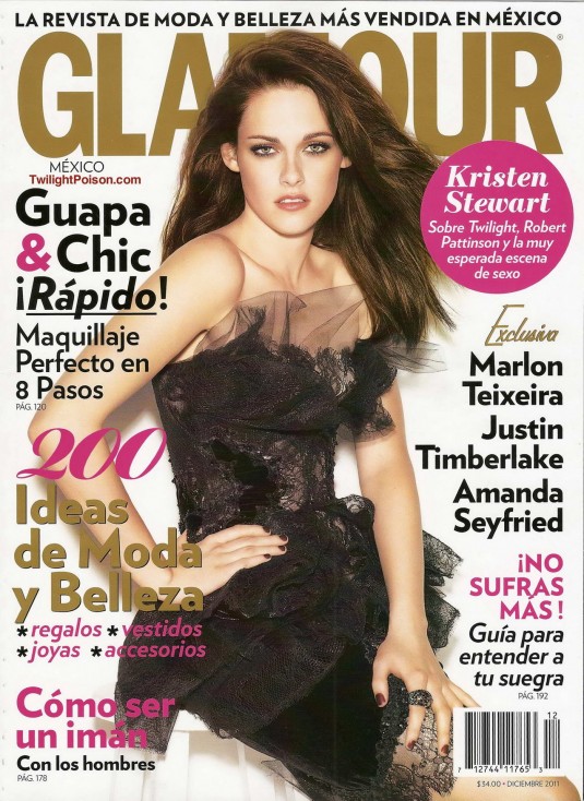Kristen Stewart Covers Glamour Mexico December 2011
