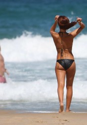 Lauren Brant HOT Bikini Candids on Beach in Australia