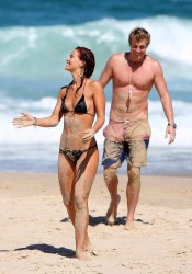 Lauren Brant HOT Bikini Candids on Beach in Australia