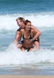 Lauren Brant HOT Bikini Candids on Beach in Australia