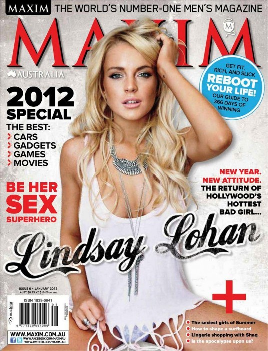 Lindsay Lohan Covers Maxim Magazine Australia (January 2012)