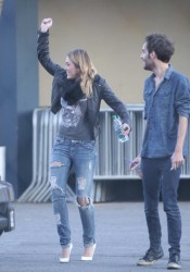 Miley Cyrus and Cheyne Thomas At Panera Bread In Hollywood