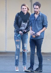 Miley Cyrus and Cheyne Thomas At Panera Bread In Hollywood