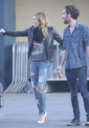 Miley Cyrus and Cheyne Thomas At Panera Bread In Hollywood