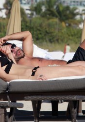 Mischa Barton Looks Hot in Bikini Top on Miami Beach