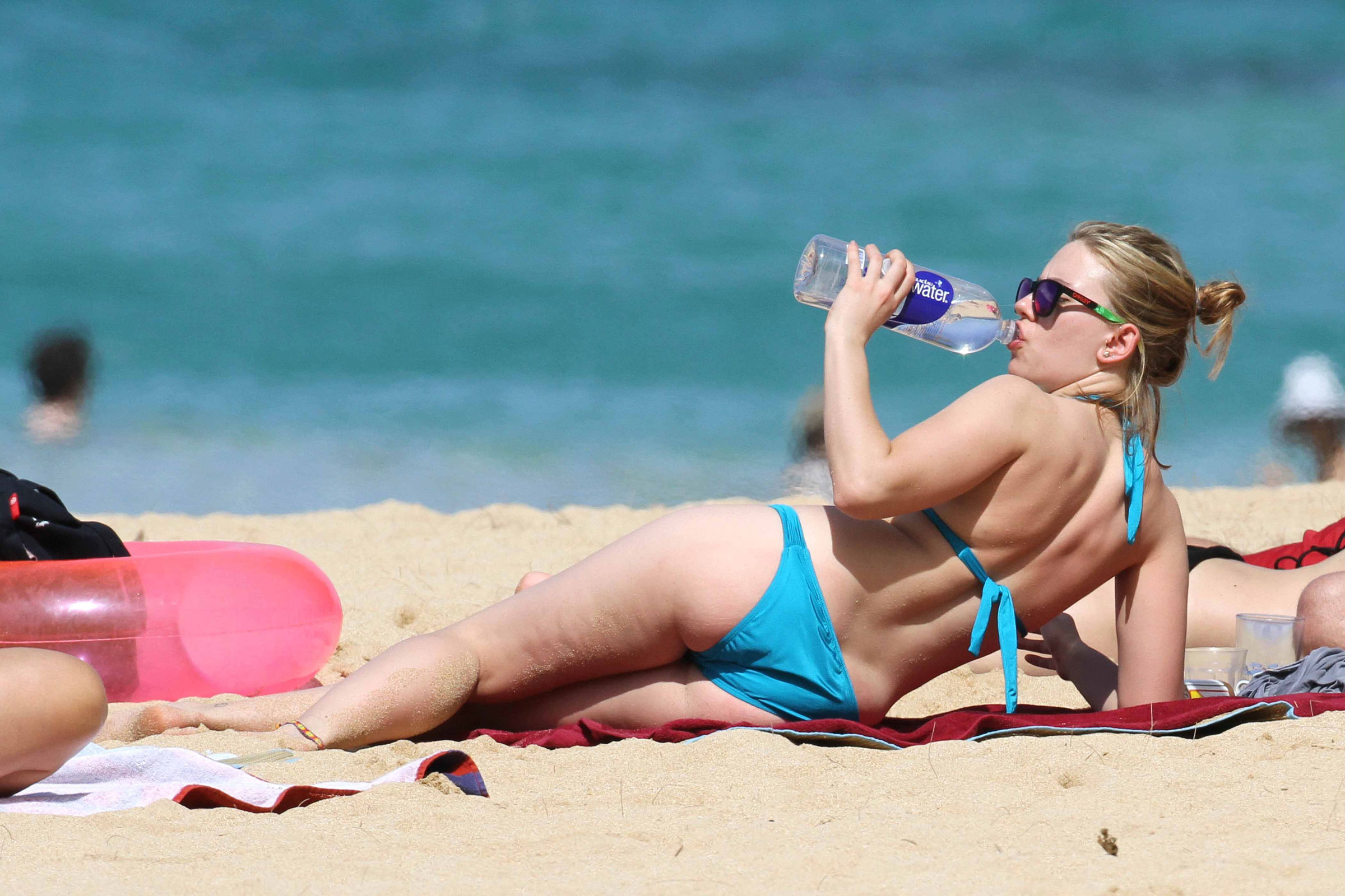 Scarlett Johansson in Bikini at a Beach in Hawaii.